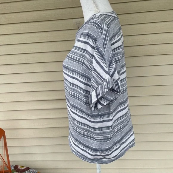 Artisan NY Striped Linen Top Size M - Picture 2 of 6